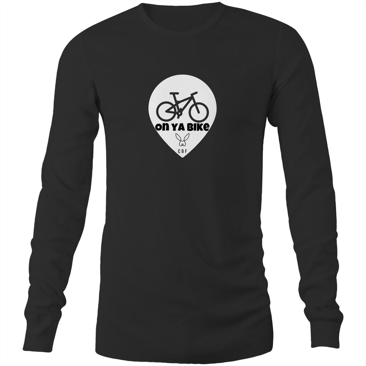 On Ya Bike Long Sleeve T-Shirt in Black