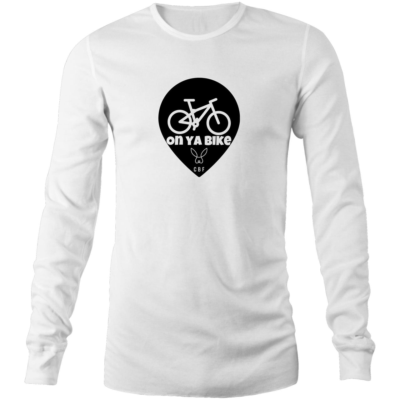 On Ya Bike Long Sleeve T-Shirt in White