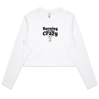 Thumbnail for CBF Burning off the Crazy Long Sleeve Crop Tee