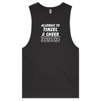 Thumbnail for CBF Allergic to Tinsel and Cheer Christmas Tank Top Tee black
