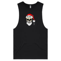 Thumbnail for CBF Skull Santa: Not Today Christmas Tank Top Tee black