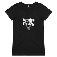 Thumbnail for CBF Burning off the Crazy V-Neck T-Shirt