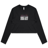 Thumbnail for CBF Dancing to my own Beat Long Sleeve Crop Tee