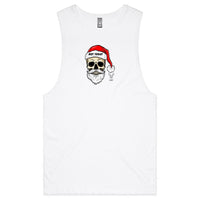Thumbnail for CBF Skull Santa: Not Today Christmas Tank Top Tee white