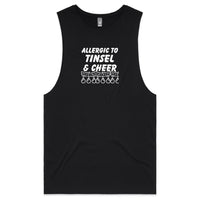 Thumbnail for CBF Allergic to Tinsel and Cheer Christmas Tank Top Tee Black