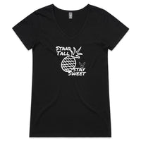 Thumbnail for CBF Stand Tall Womens V-Neck T-Shirt