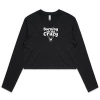 Thumbnail for CBF Burning off the Crazy Long Sleeve Crop Tee