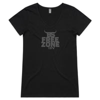 Thumbnail for CBF BS Free Zone V-Neck T-Shirt