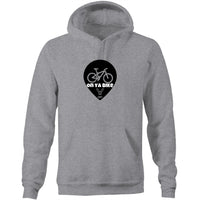 Thumbnail for On Ya Bike Pocket Hoodie Sweatshirt in Grey Marle