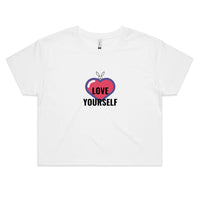 Thumbnail for Love Yourself Crop Tee by CBF Clothing White 