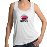 Thumbnail for Love Yourself Singlet by CBF Clothing White 