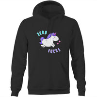Thumbnail for Zero F#cks Unicorn Pocket Hoodie Sweatshirt | Misfit Hub Black