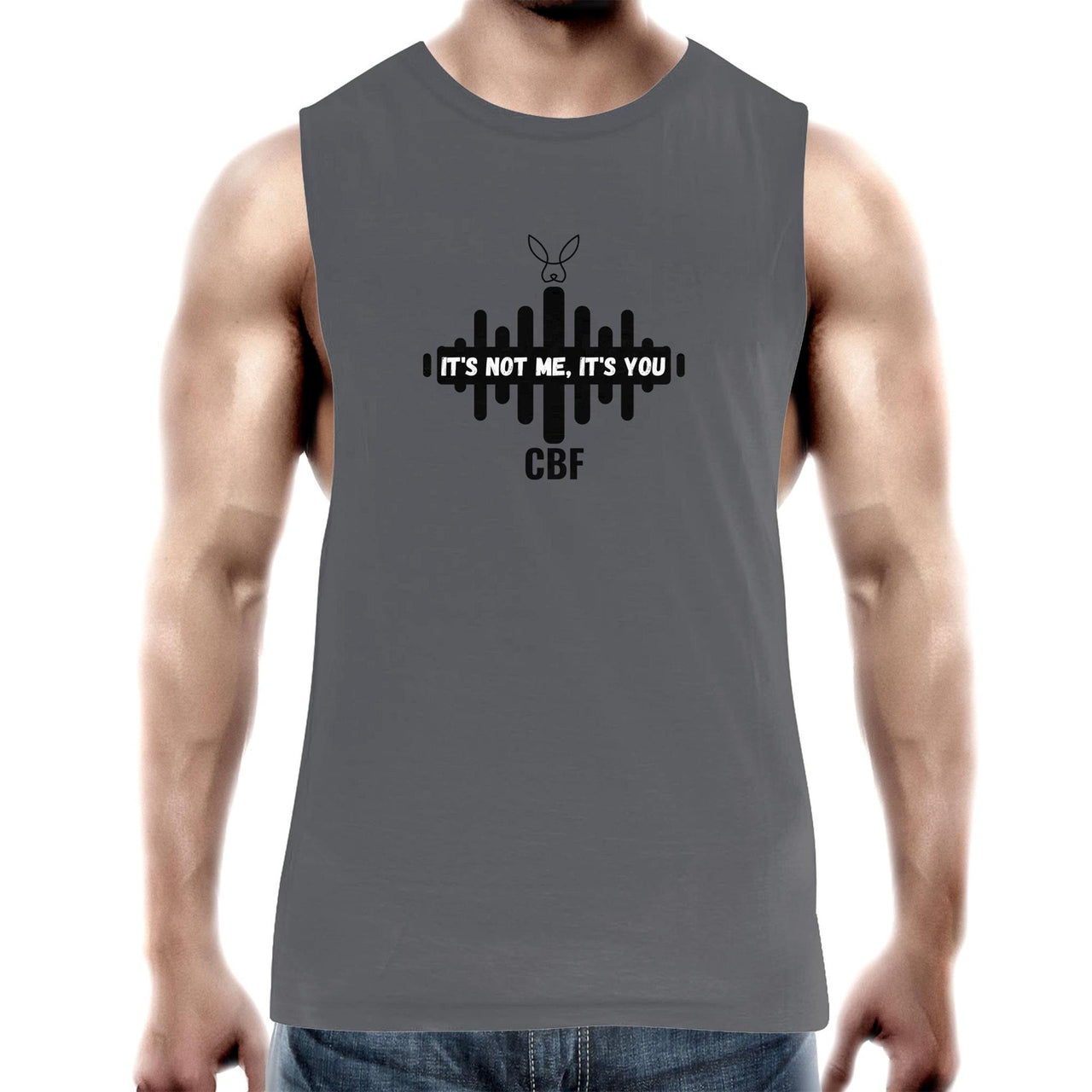 Not Me it's You Tank Top Tee by CBF Clothing in Grey