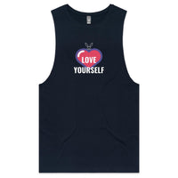 Thumbnail for Love Yourself Tank Top Tee muscle tee navy