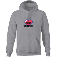 Thumbnail for Love Yourself Pocket Hoodie Sweatshirt. unisex mens womens grey