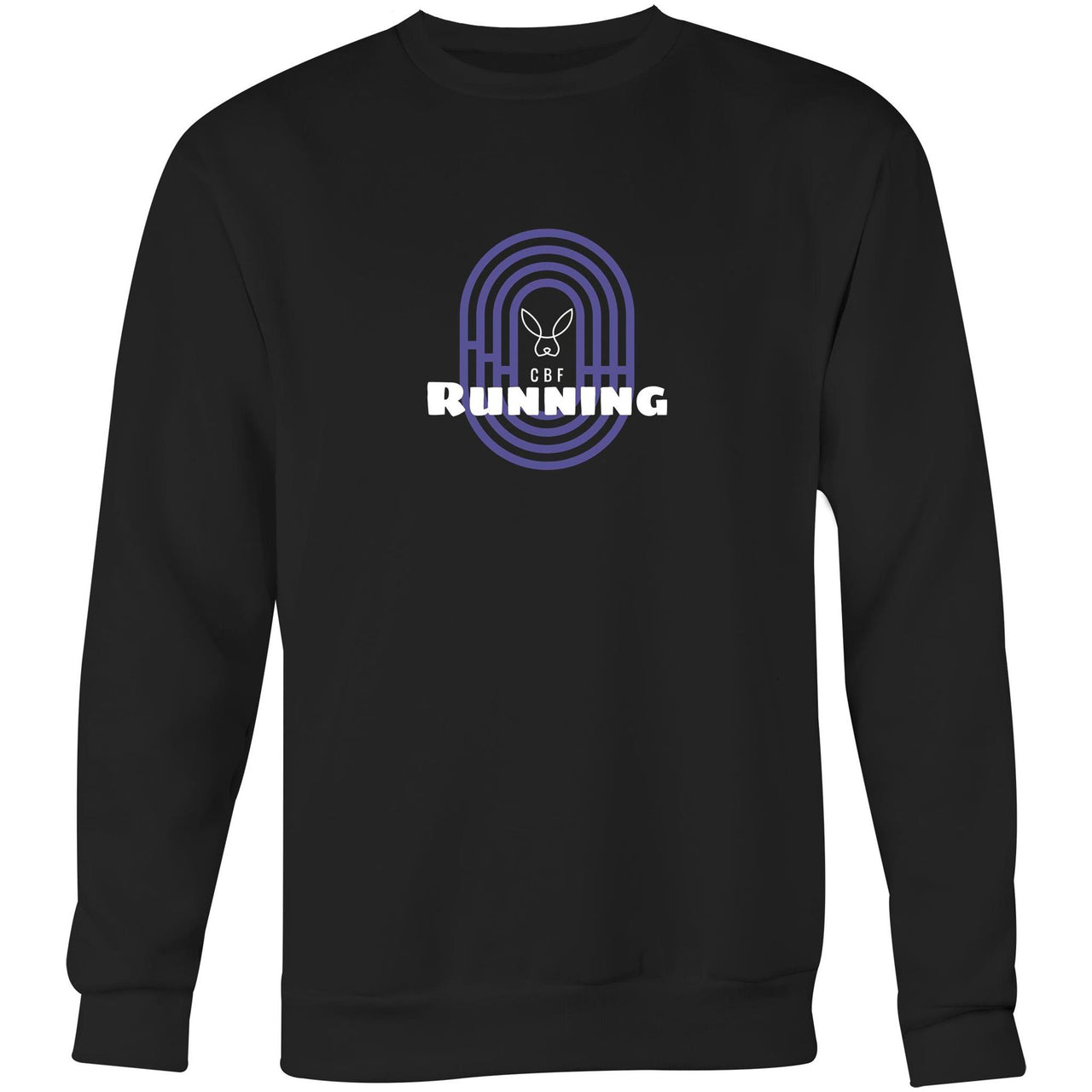 CBF Running Crew Sweatshirt Black by CBF Clothing