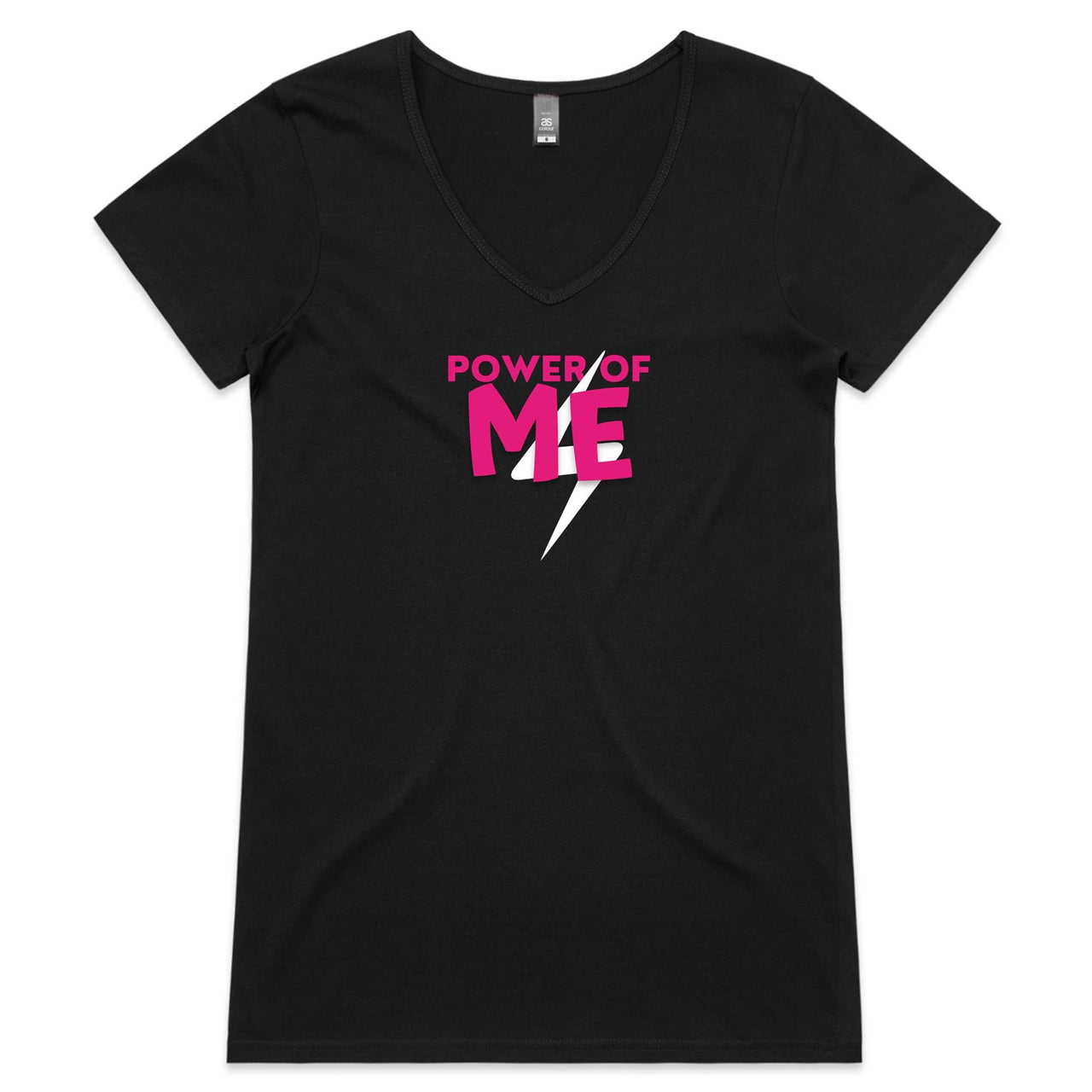 CBF Power of Me Womens V-Neck T-Shirt black by CBF Clothing