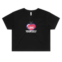 Thumbnail for Love Yourself Crop Tee by CBF Clothing Black