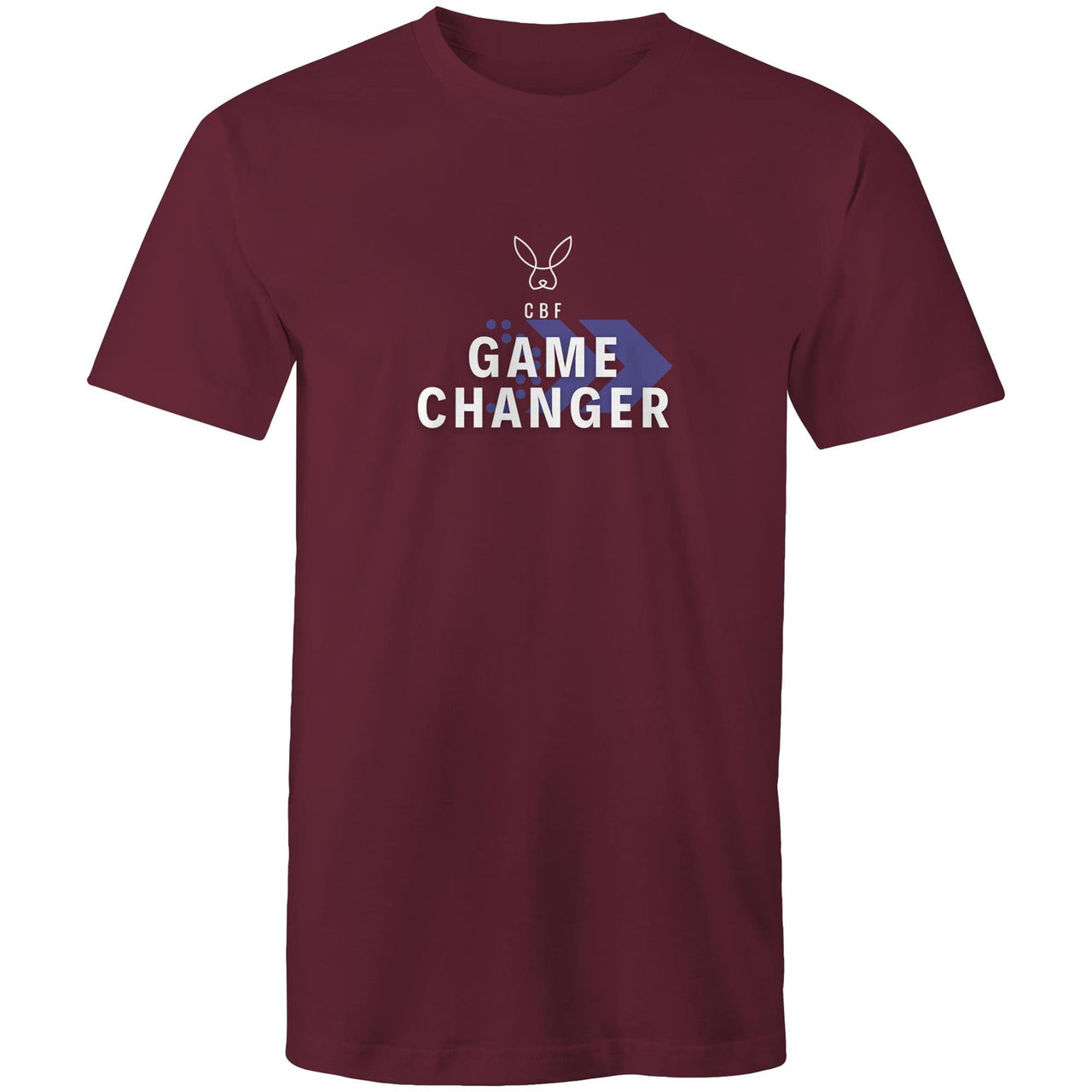 CBF Game Changer Unisex Mens Womens Crew T-Shirt burgundy by CBF Clothing