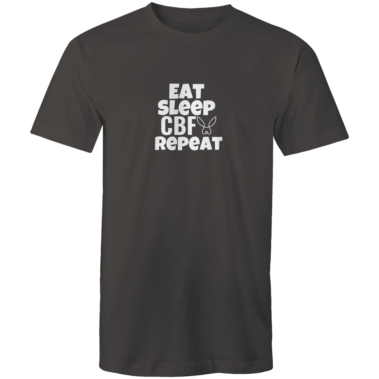 Eat Sleep CBF Repeat Crew Charcoal T-Shirt by CBF Clothing