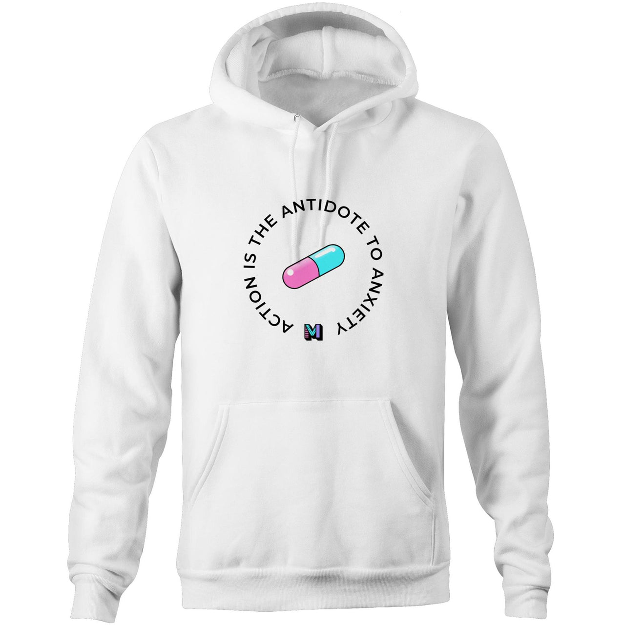 Antidote Pocket Hoodie Sweatshirt | Misfit Hub White