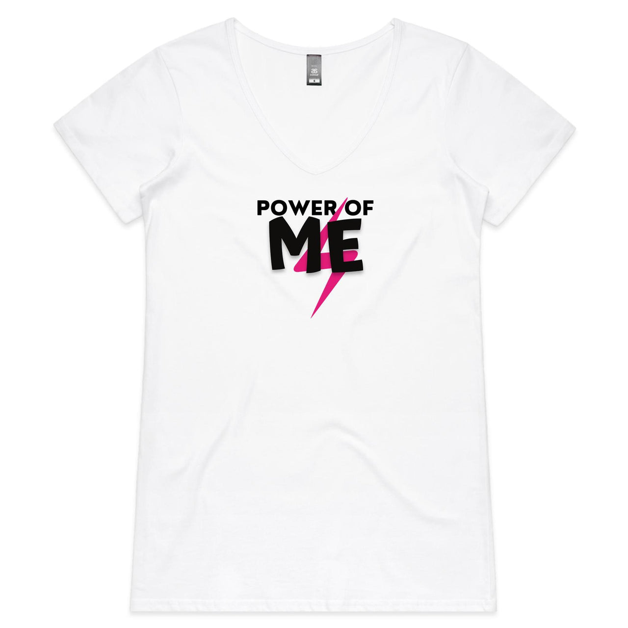 CBF Power of Me Womens V-Neck T-Shirt white by CBF Clothing