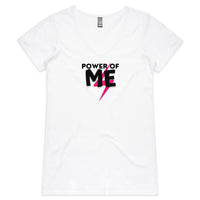 Thumbnail for CBF Power of Me Womens V-Neck T-Shirt white by CBF Clothing