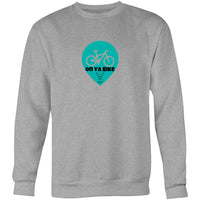 Thumbnail for On Ya Bike Crew Sweatshirt grey marle by CBF Clothing