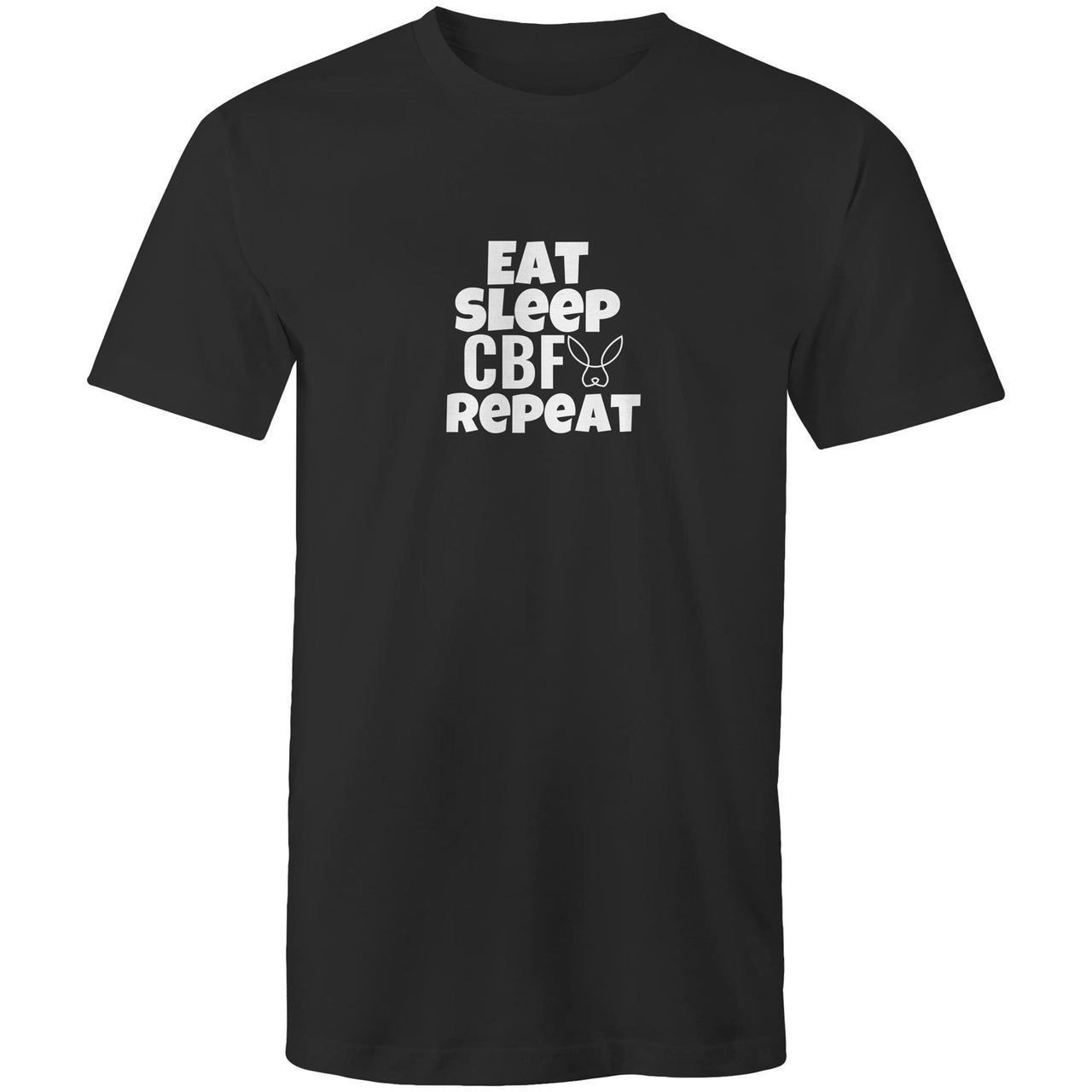 Eat Sleep CBF Repeat Crew Black T-Shirt by CBF Clothing
