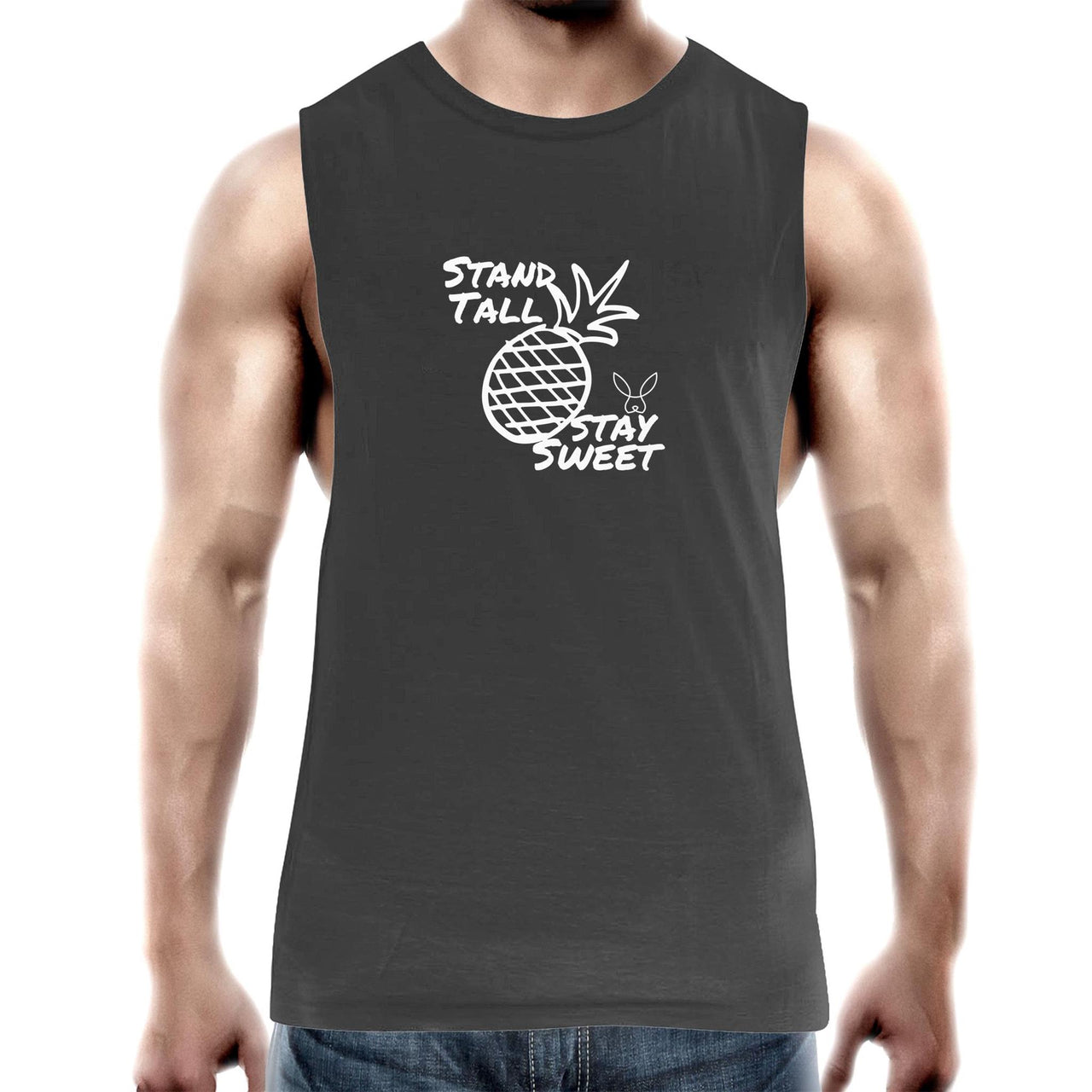Stand Tall Tank Top Tee by CBF Clothing in Black