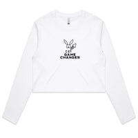 Thumbnail for CBF Game Changer Rocket Long Sleeve Crop Tee White by CBF Clothing