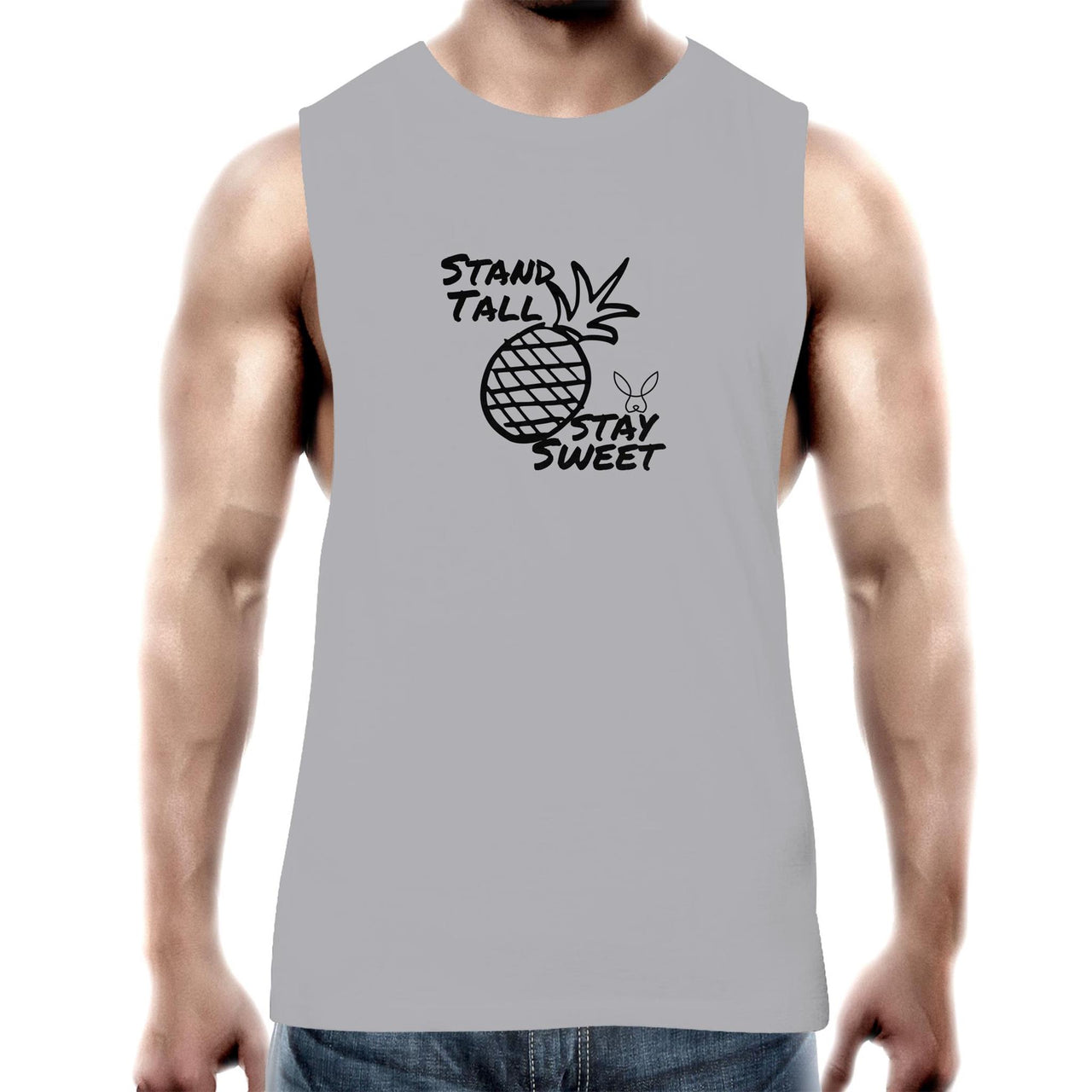 Stand Tall Tank Top Tee by CBF Clothing in Grey