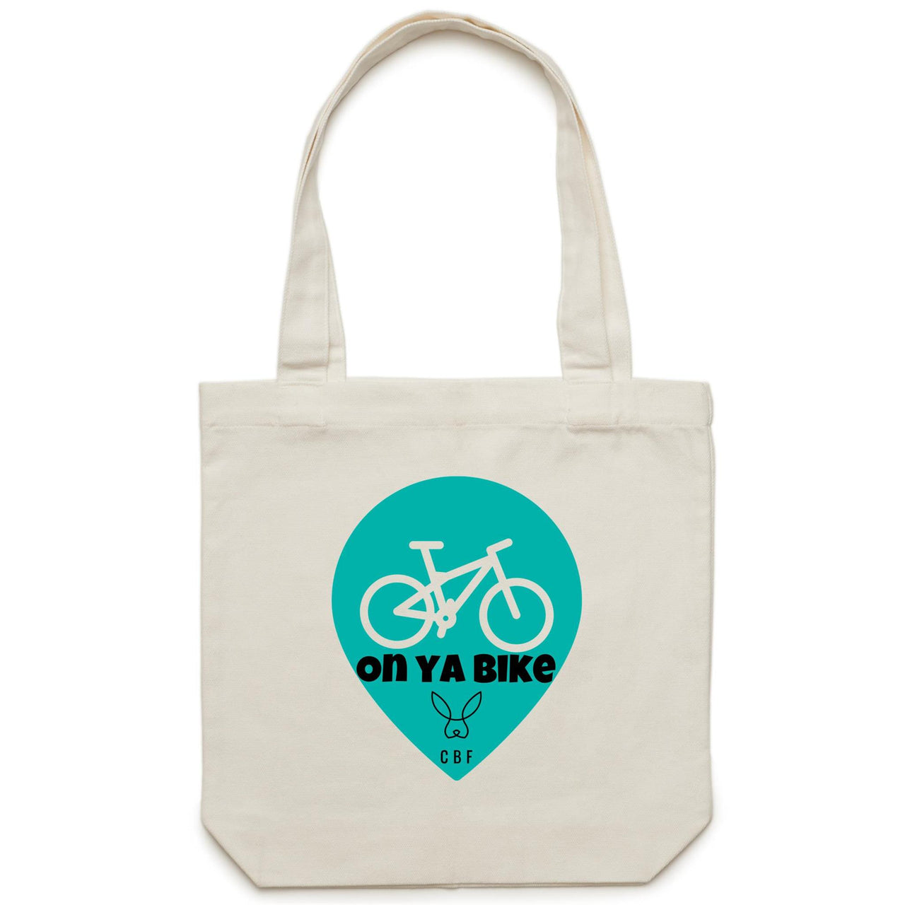 On Ya Bike Canvas Tote Bag by CBF Clothing