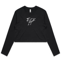 Thumbnail for F$ck It Long Sleeve Crop Tee By CBF Clothing