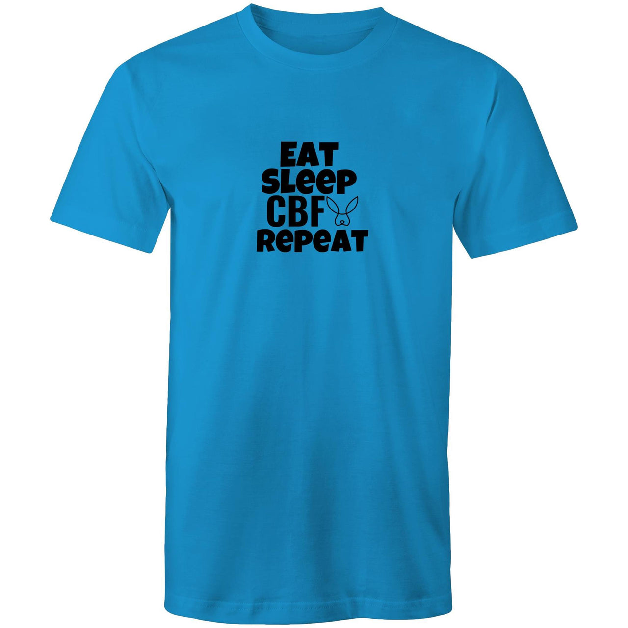 Eat Sleep CBF Repeat Crew Blue T-Shirt by CBF Clothing