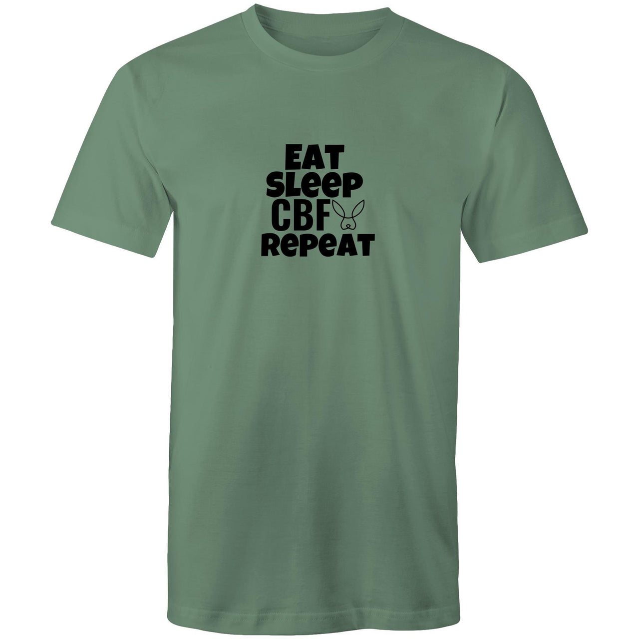 Eat Sleep CBF Repeat Crew green T-Shirt by CBF Clothing