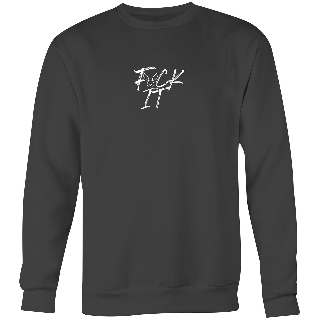 F$ck It Long Sleeve Crew Sweatshirt grey By CBF Clothing