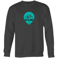 Thumbnail for On Ya Bike Crew Sweatshirt Charcoal by CBF Clothing