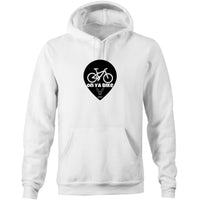 Thumbnail for On Ya Bike Pocket Hoodie Sweatshirt in White