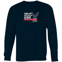 Thumbnail for Turn Up Crew Sweatshirt Navy by CBF Clothing