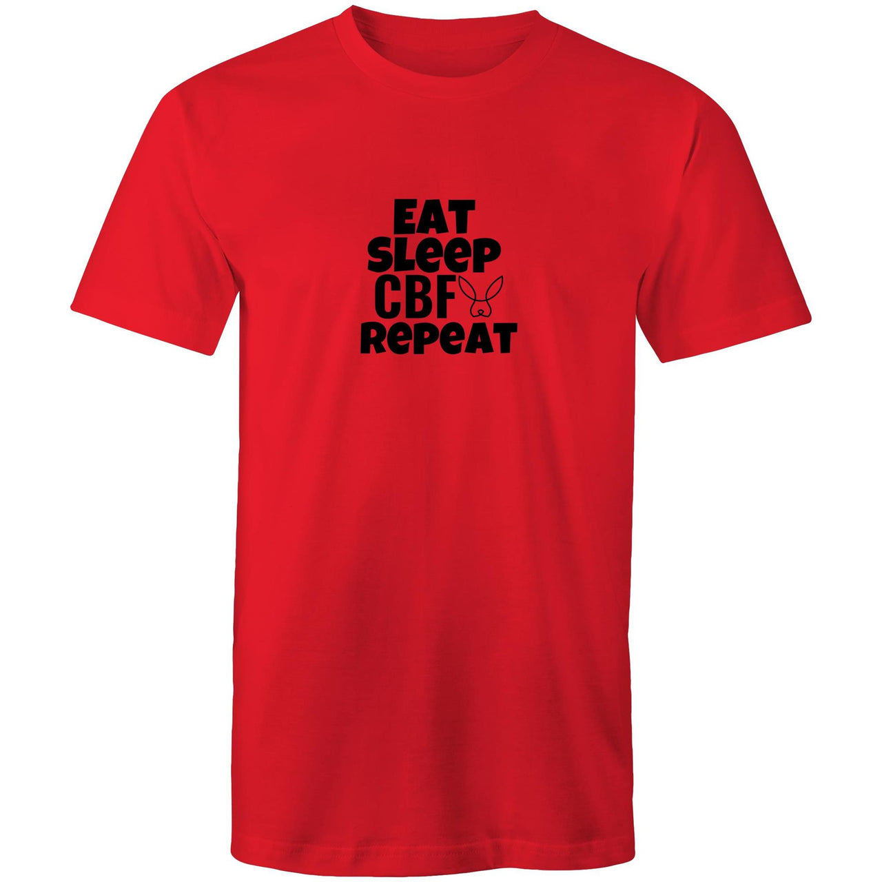 Eat Sleep CBF Repeat Crew Red T-Shirt by CBF Clothing