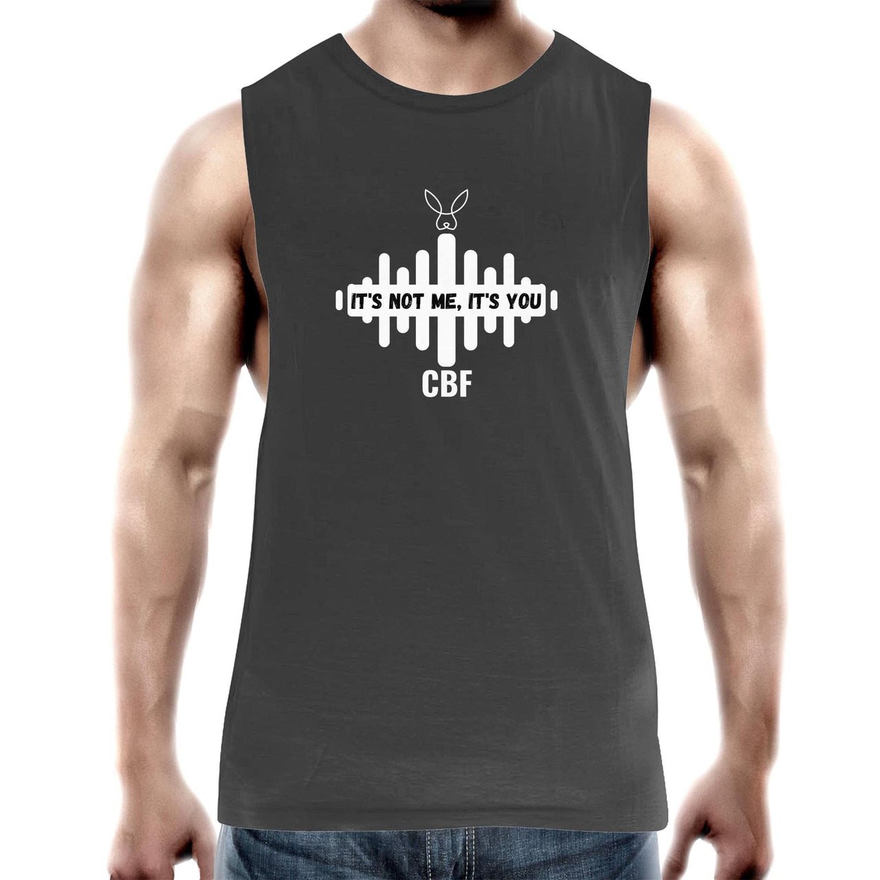 Not Me it's You Tank Top Tee by CBF Clothing in Black