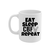 Thumbnail for Eat Sleep CBF Repeat 11oz Ceramic Mug