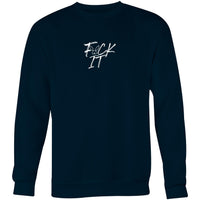 Thumbnail for F$ck It Long Sleeve Crew Sweatshirt Navy By CBF Clothing