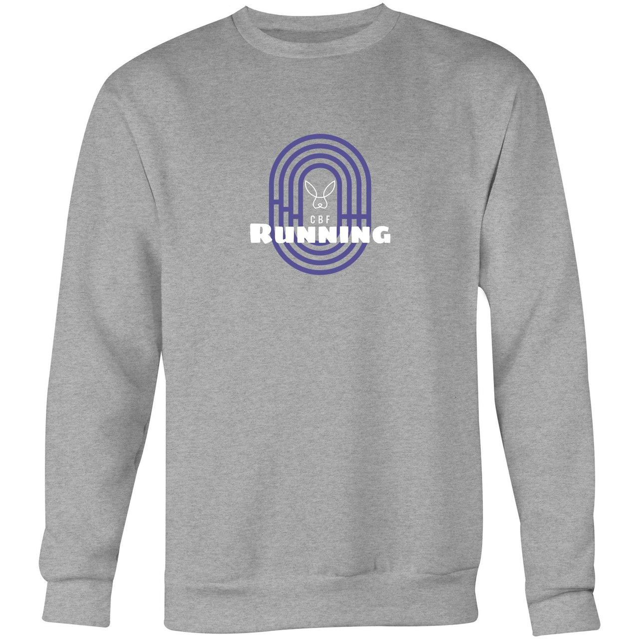 CBF Running Crew Sweatshirt Grey Marle by CBF Clothing