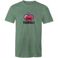 Thumbnail for Love Yourself Crew T-Shirt by CBF Clothing Army green